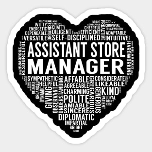 Assistant Store Manager Heart Sticker